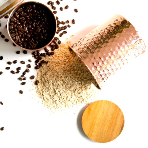 Uncommon James Hammered Copper Canisters Set - Picture 2 of 2